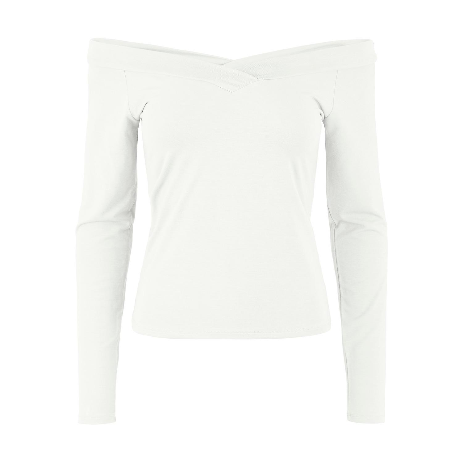 5715219503130 - T-Shirt mit V-Ausschnitt unbedeckte Schultern lange Ärmel Damen Maliva 5715219503130 - T-Shirt mit V-Ausschnitt unbedeckte Schultern lange Ärmel Damen Maliva