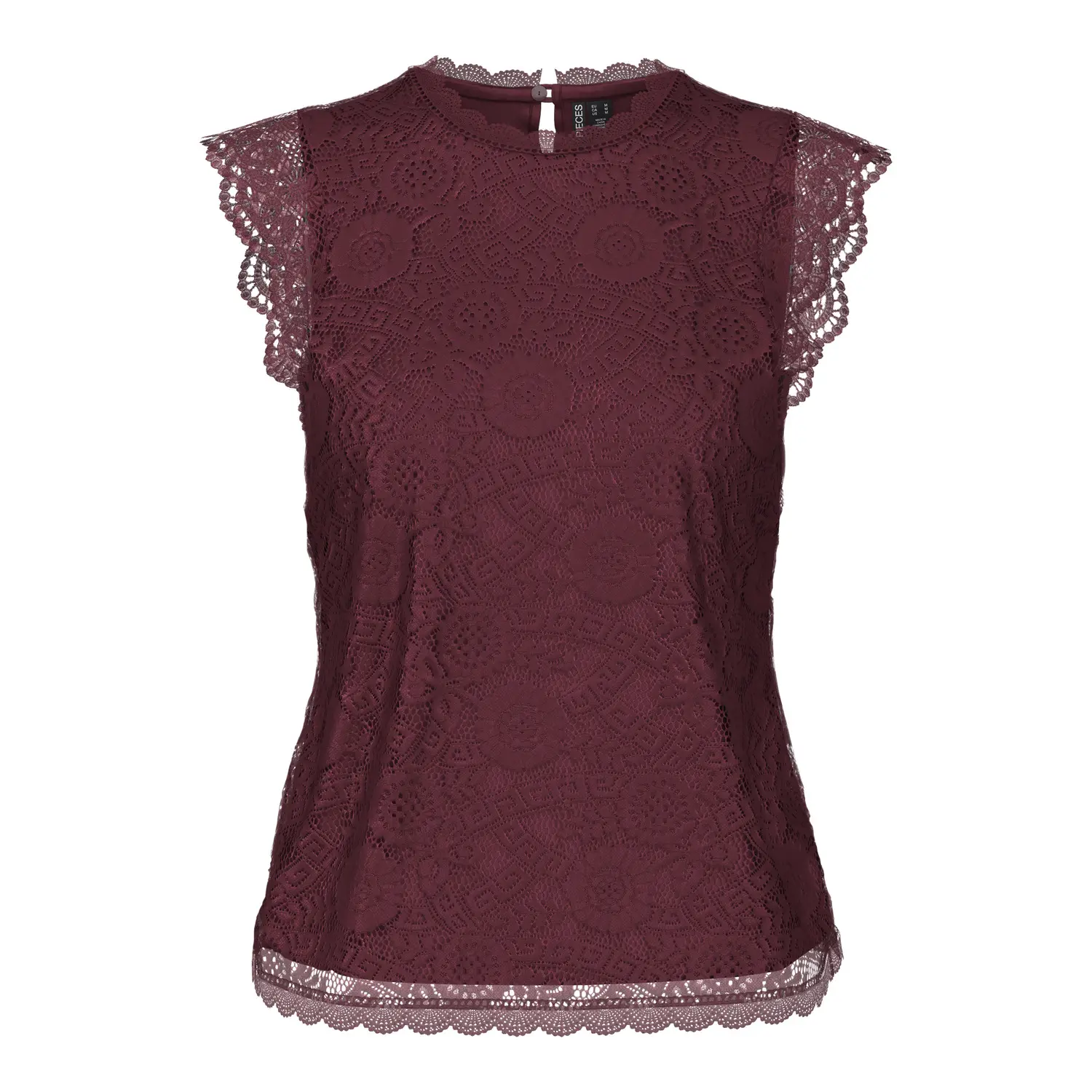 5715606674863 - Tanktop aus Spitze Langarm Damen Olline