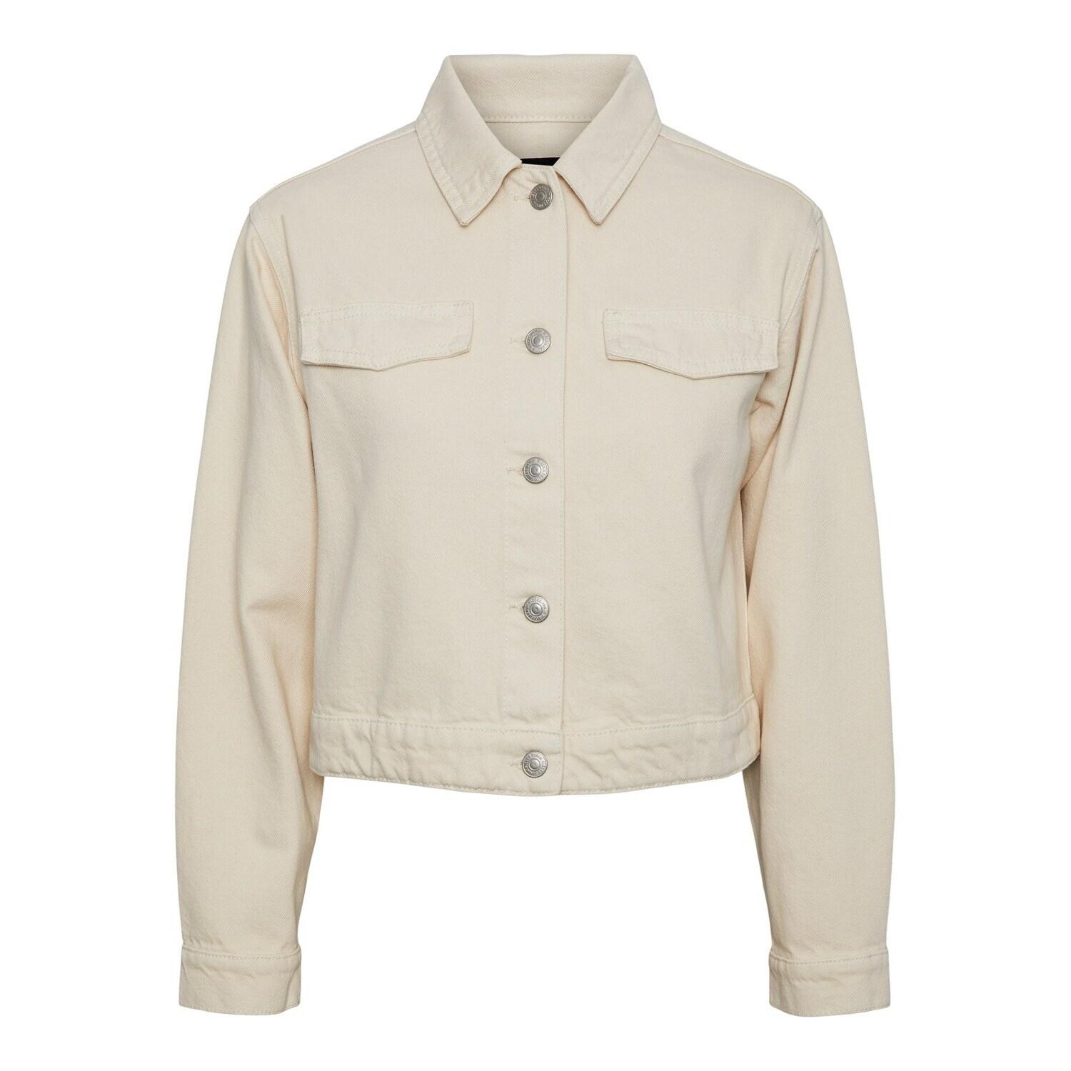 5715367282291 - - Kurz geschnittene Jeansjacke in Ecru-Neutral 5715367282291 - - Kurz geschnittene Jeansjacke in Ecru-Neutral