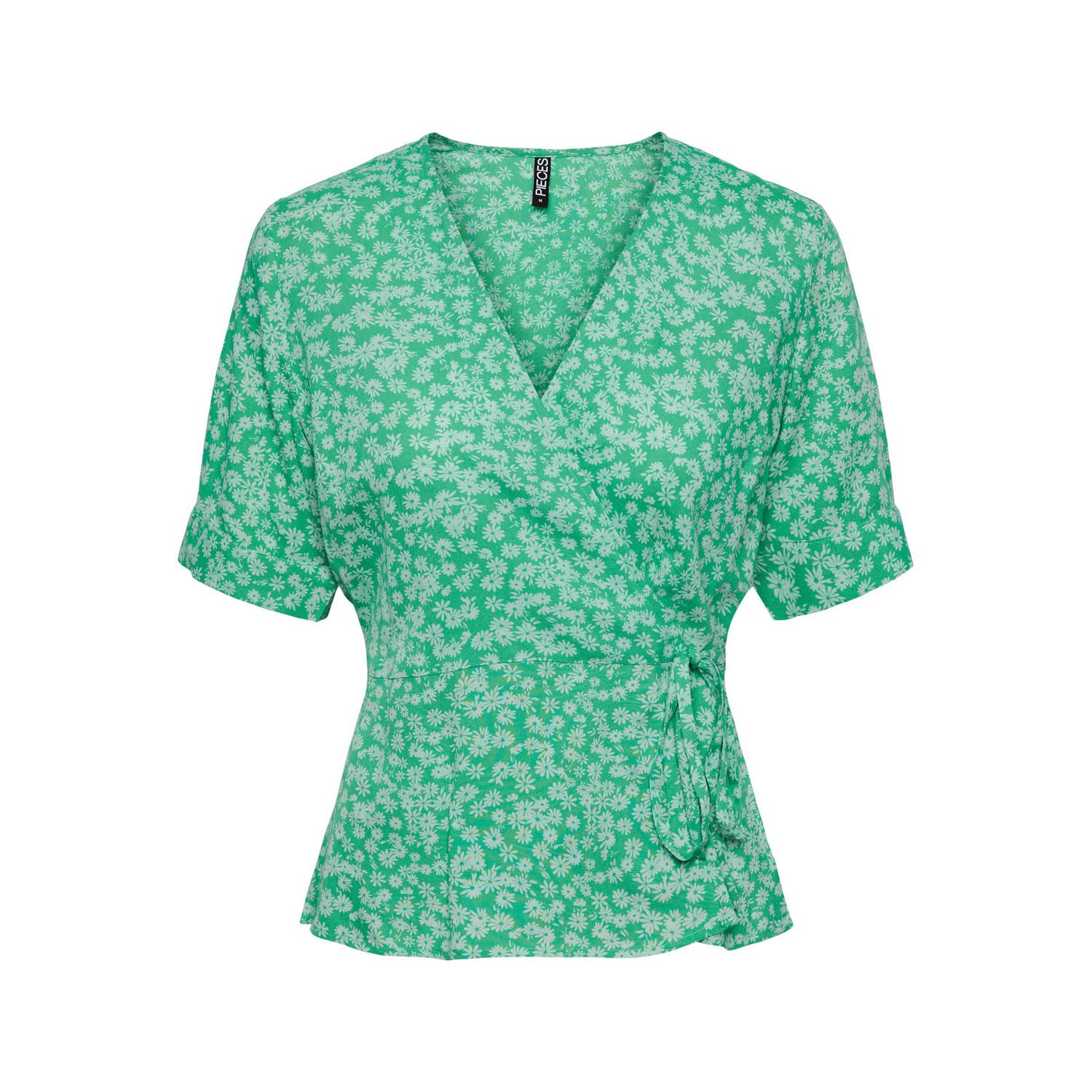 5715363625795 - - Bluse in Grün mit Puffärmeln seitlicher Schnürung und Blümchenmuster Kombiteil 5715363625795 - - Bluse in Grün mit Puffärmeln seitlicher Schnürung und Blümchenmuster Kombiteil