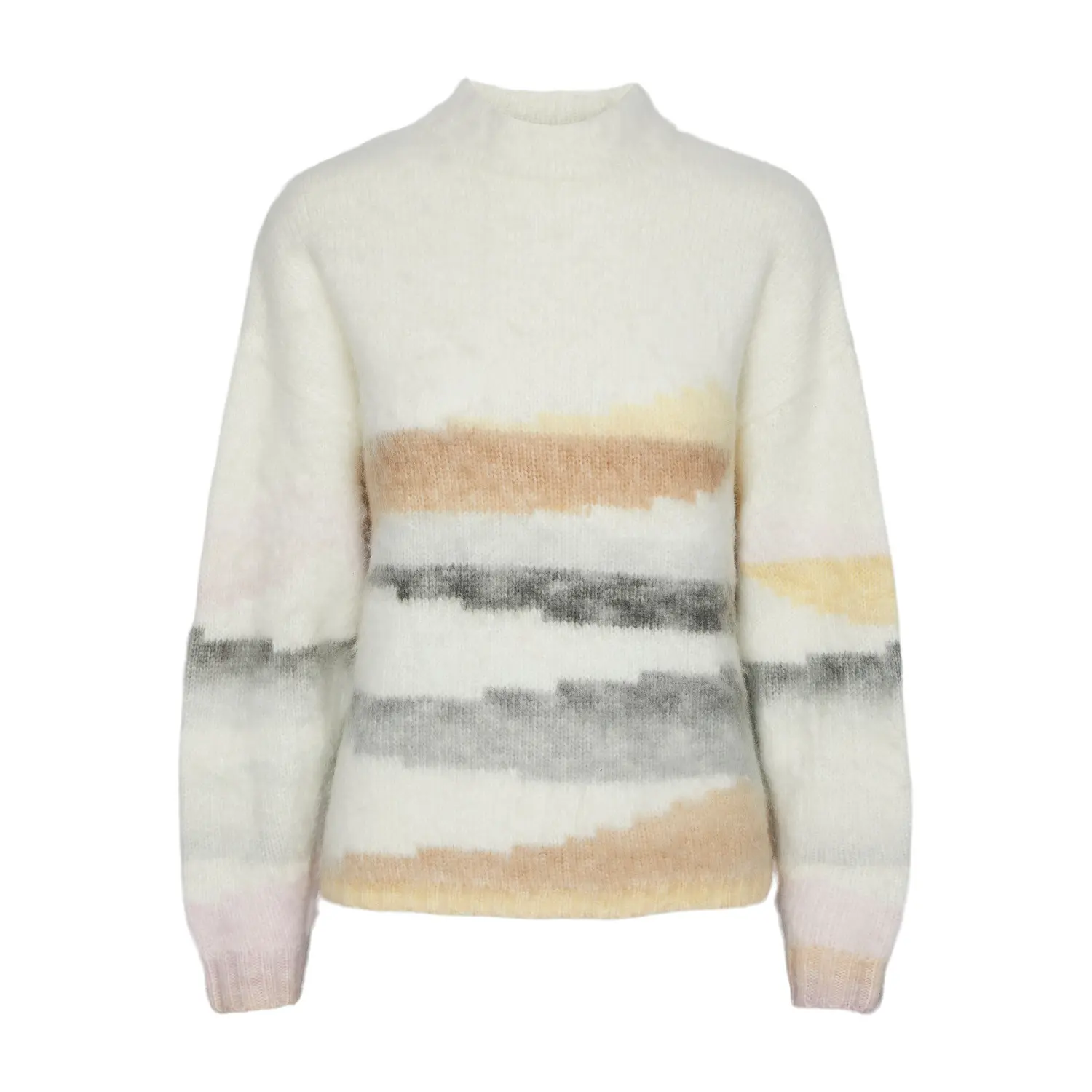 5715432628863 - - Pullover in Creme mit Ombré-Streifen-Weiß 5715432628863 - - Pullover in Creme mit Ombré-Streifen-Weiß
