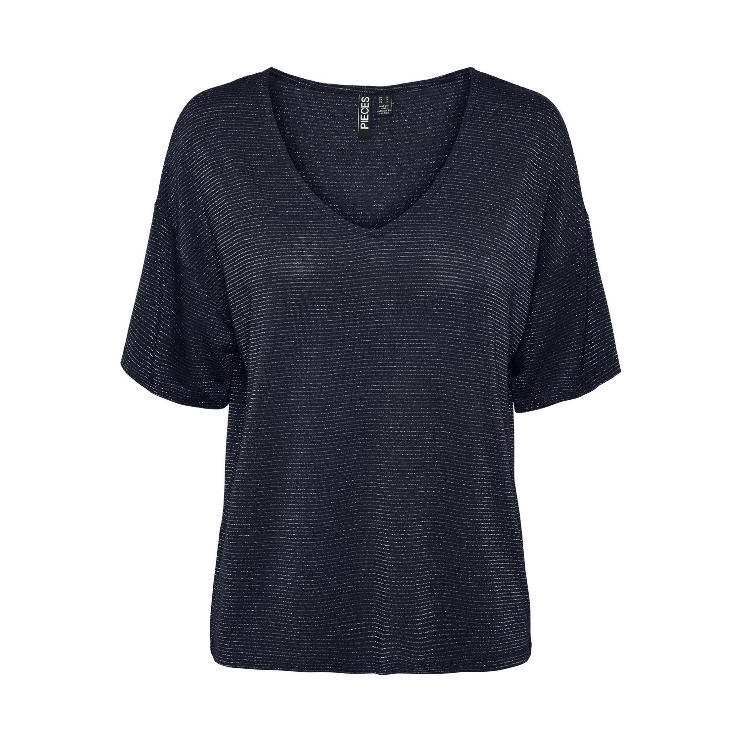 5715510323772 - T-Shirt übergroß gestreift Frau Billo Lurex