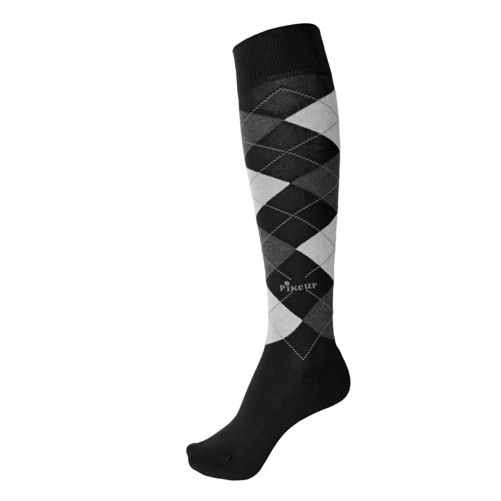 Pikeur Noir Checked Socks