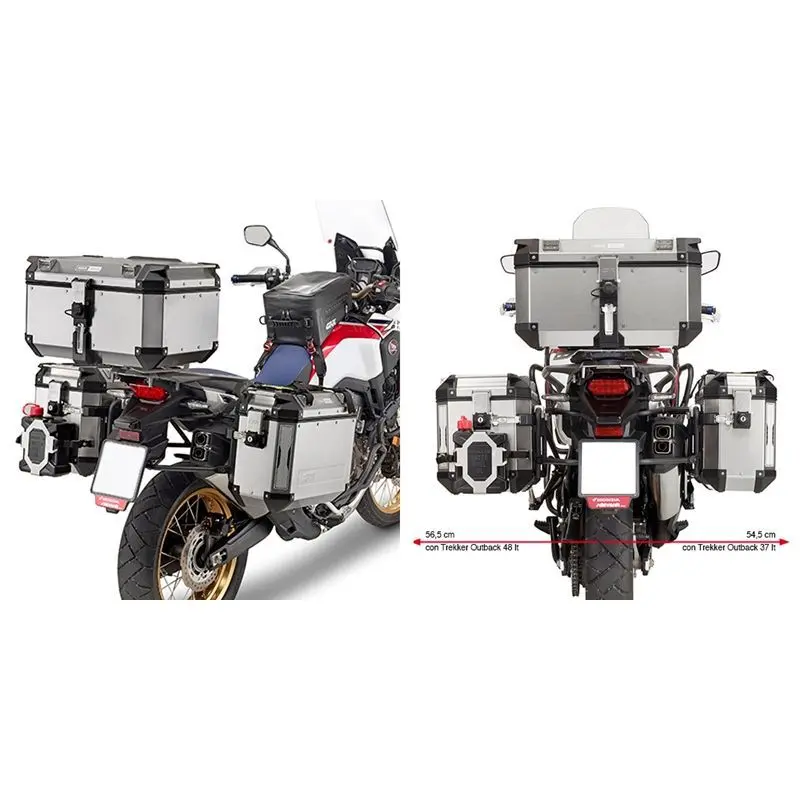 Motorrad-Seitenkofferhalter Givi Monokey Cam-Side Honda Crf 1000 L Africa Twin (16 À 17)