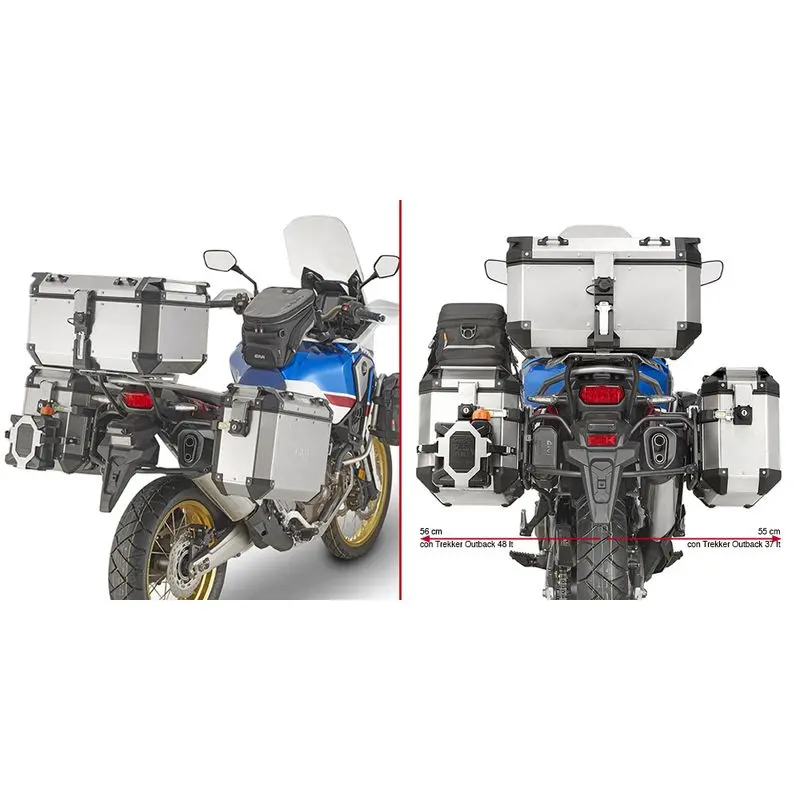 Motorrad-Seitenkofferhalter Givi Monokey Cam-Side Honda Crf 1000L Africa Twin (18 À 19)