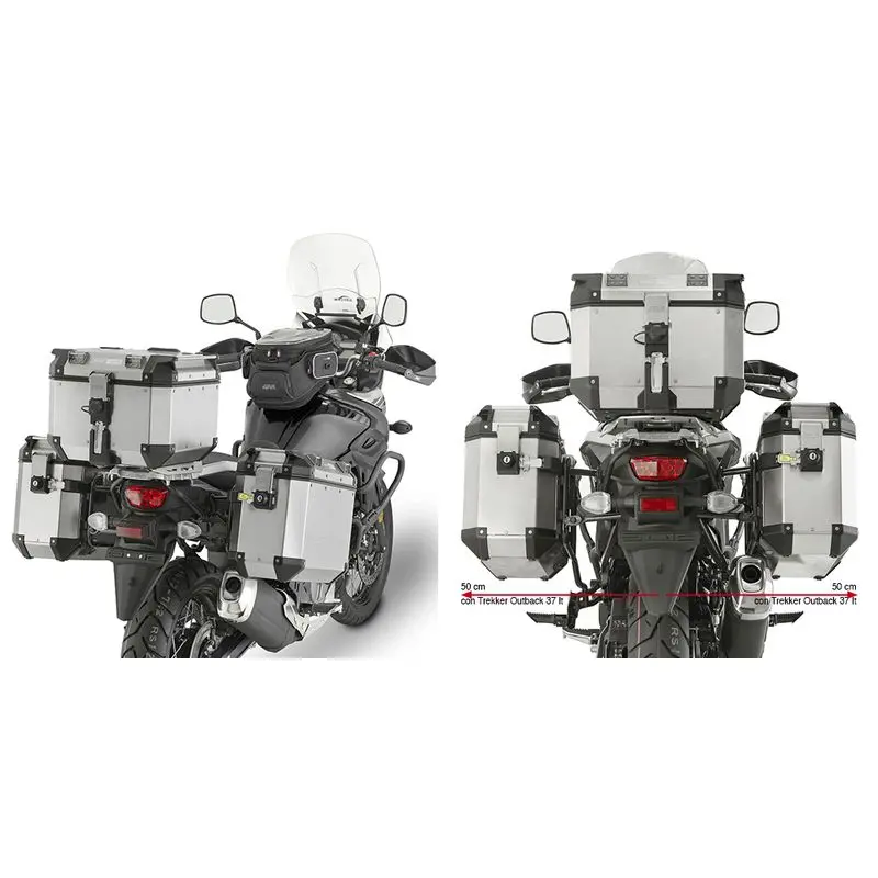 Motorrad-Seitenkofferhalter Givi Monokey Cam-Side Suzuki Dl650 V-Strom (17 À 20)