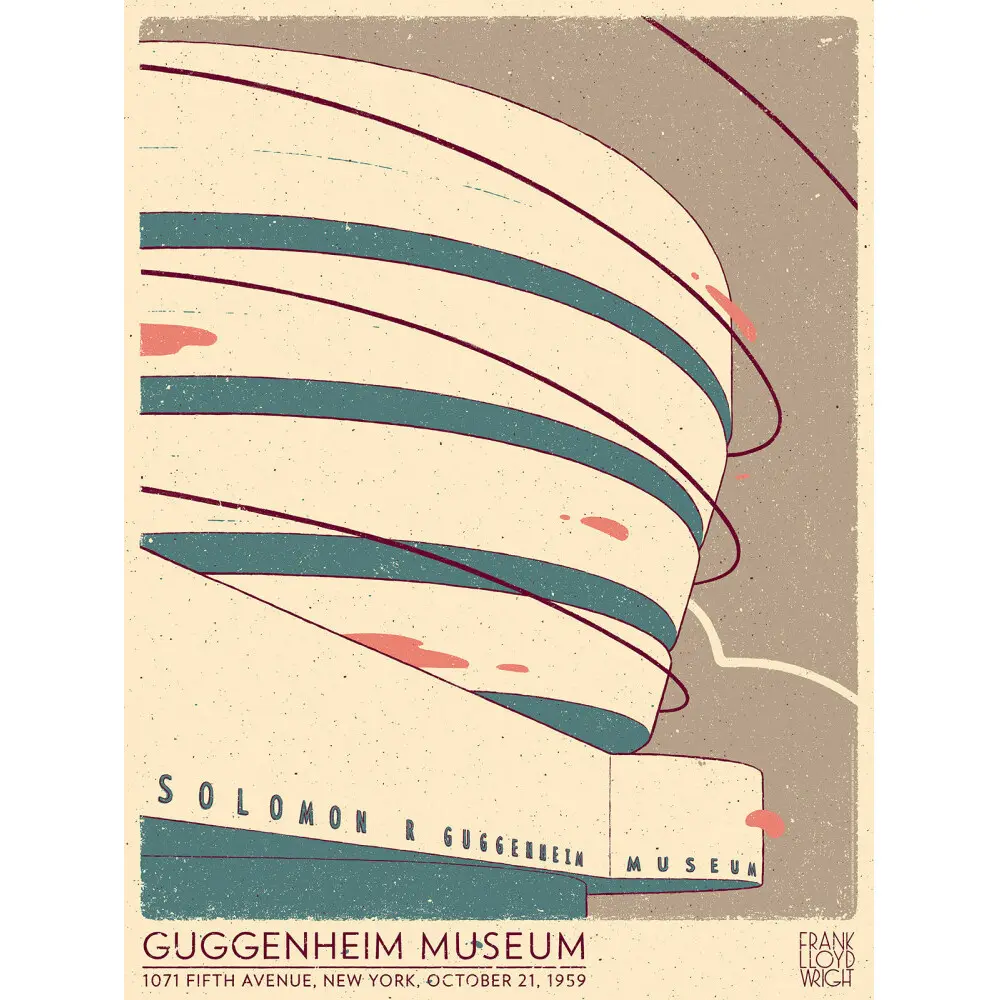 3770015934047 - Poster limitierte Auflage Siebdruck Guggenheim Museum