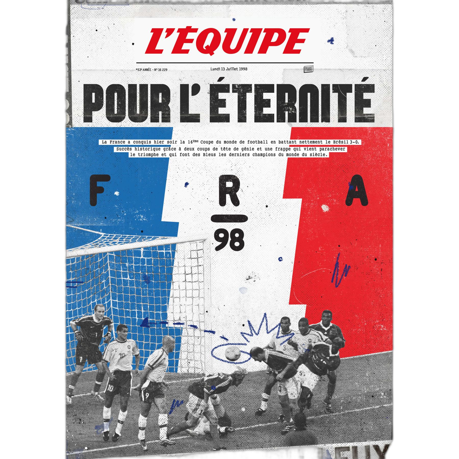 3760401320196 - Fotorahmen LEquipe - France 98