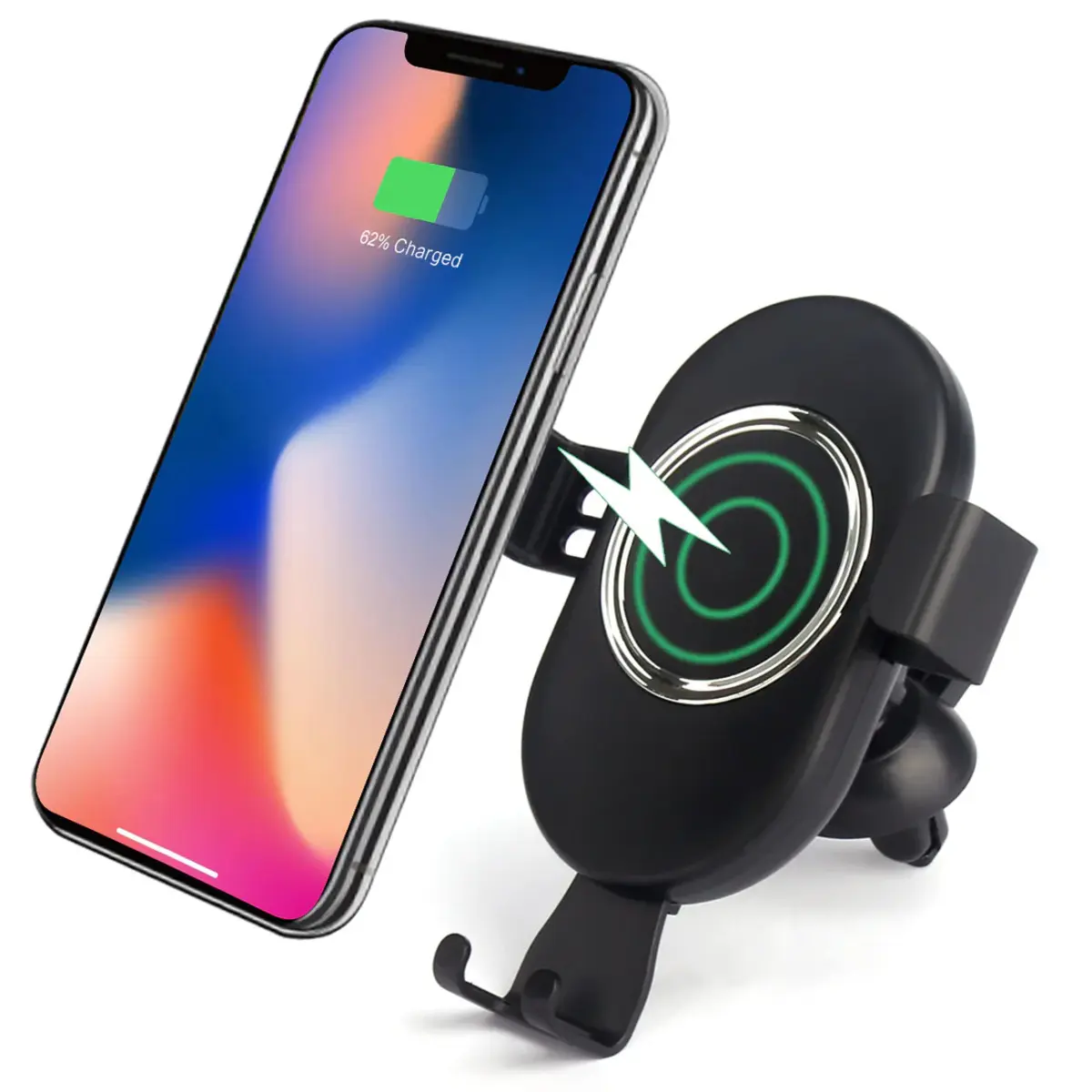 3665315022474 - Drahtloses automatisches Auto-Ladegerät und -Halter Platyne