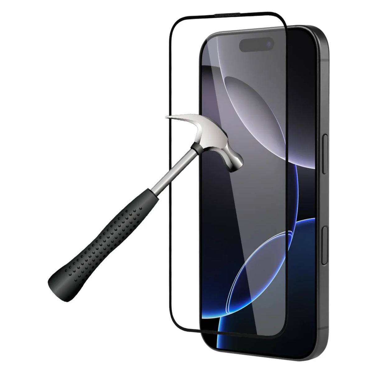 3665315037003 - Beschichtung aus gehärtetem Glas - staubdicht blasenfrei und hochfest Iphone 16Pro