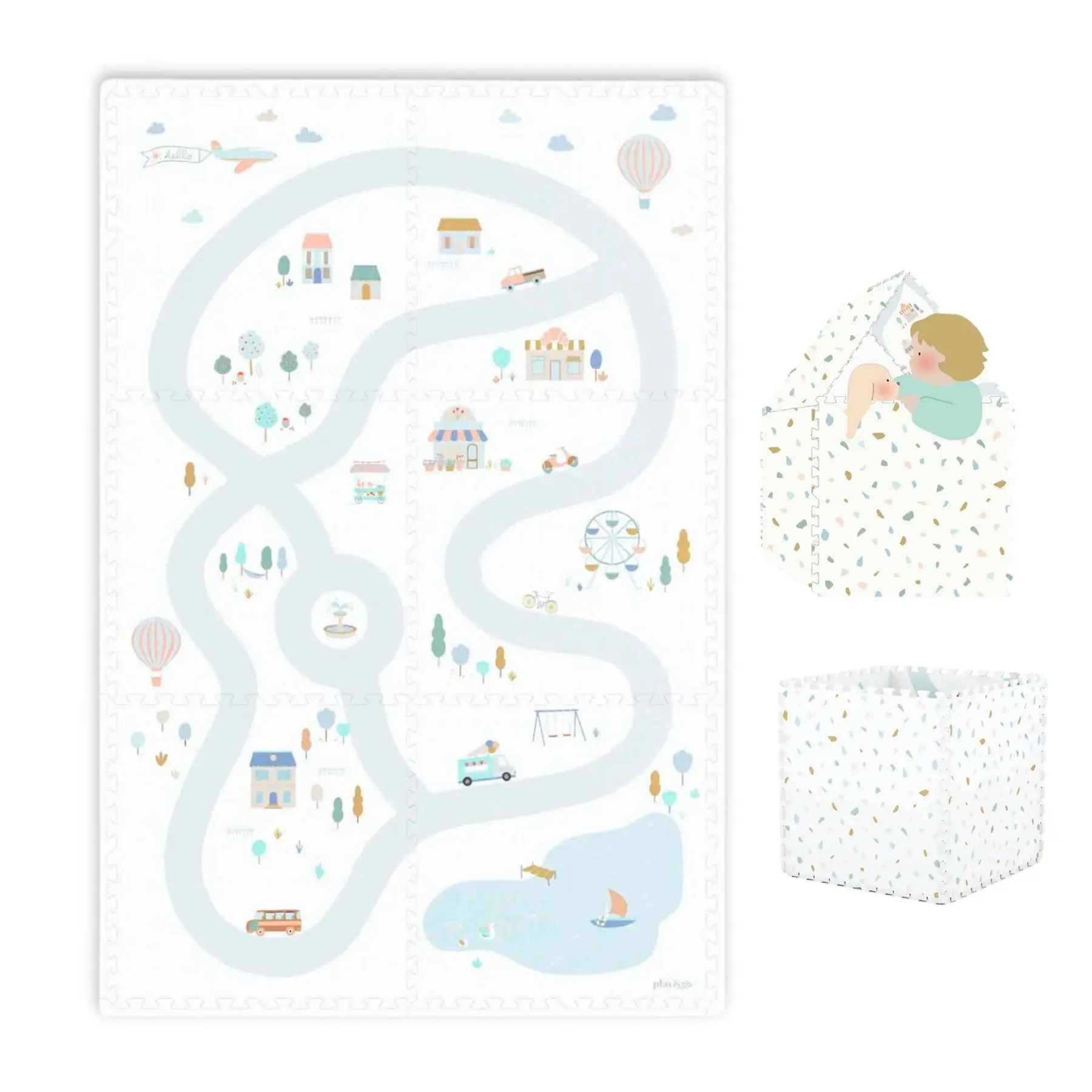 Tapis de jeu puzzel en huisje Play&Go Village