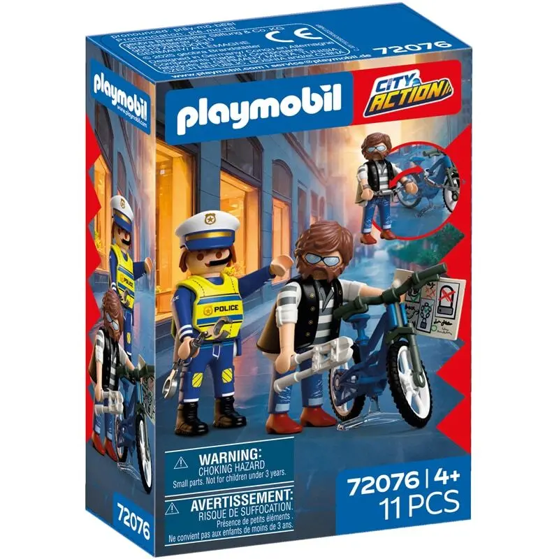 Spiel Polizeisimulation und Fahrradraub Playmobil
