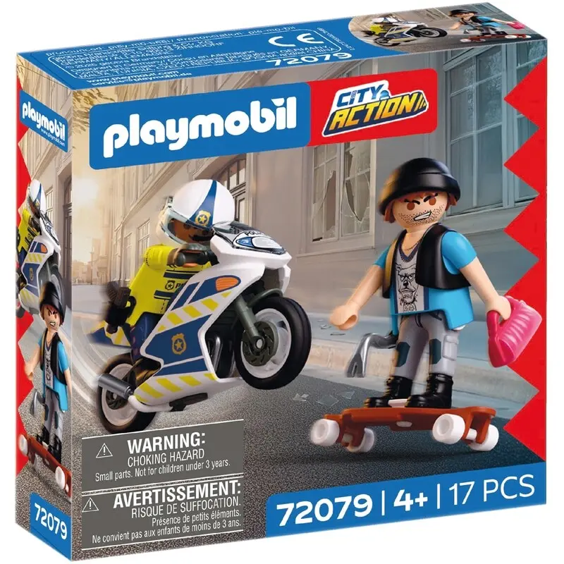 Motorrad-Verfolgungsjagd Simulationsspiel Playmobil