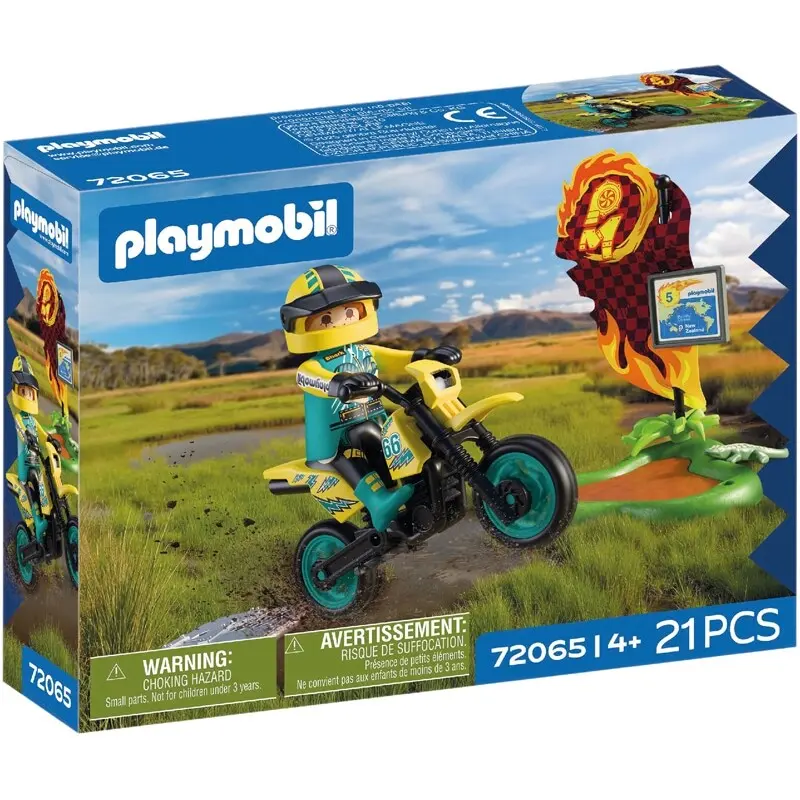 Motorsport-Simulationsspiel Offroad-Motorrad Playmobil