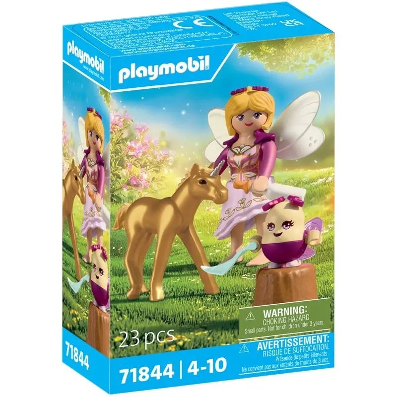 Simulation Spiel Pony Einhorn Gold mit Fee Playmobil