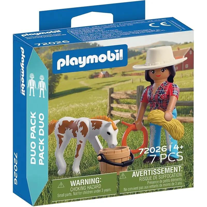 Duo-Reitersimulationsspiel mit Fohlen Playmobil