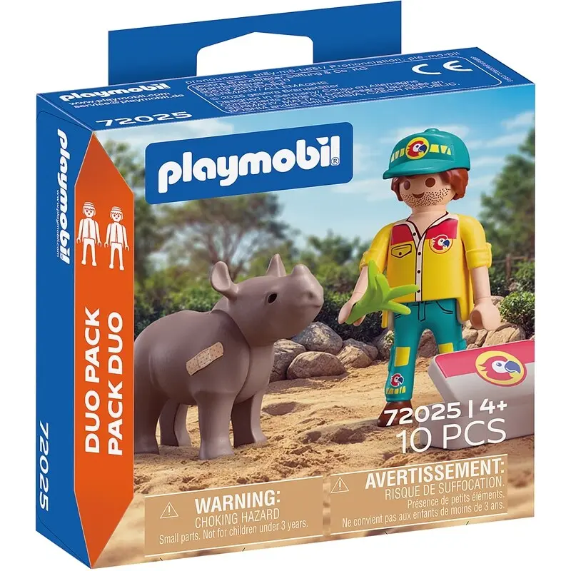 Simulation Spiel Duo Pfleger und Nashorn Playmobil