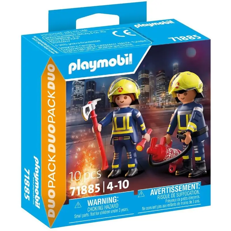 Duo Feuerwehr-Simulationsspiel + Axt und Feuerlöscher Playmobil