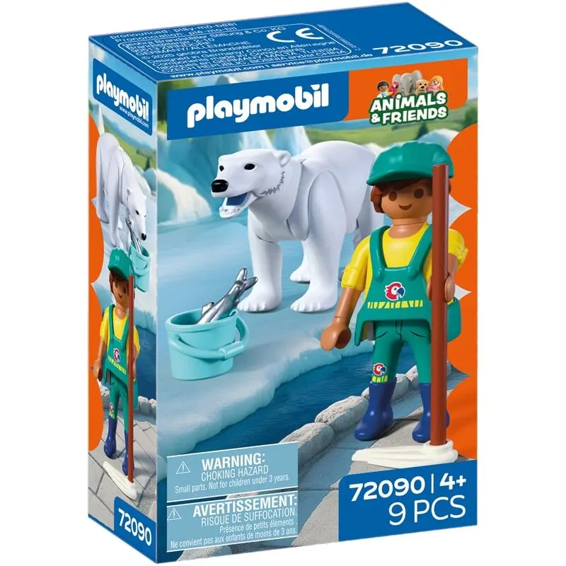 Simulation Spiel Zoo Eisbär und Zoowärter Playmobil