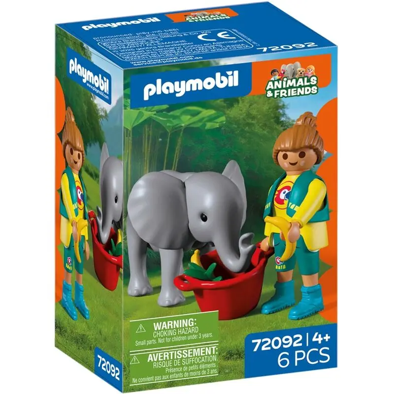 Simulation Spiel Zoo Elefantenbaby und Zoowärter Playmobil