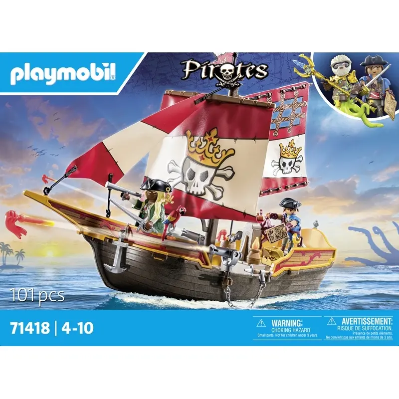 4008789714183 - 71418 Pirates Kleines Piratenschiff Konstruktionsspielzeug
