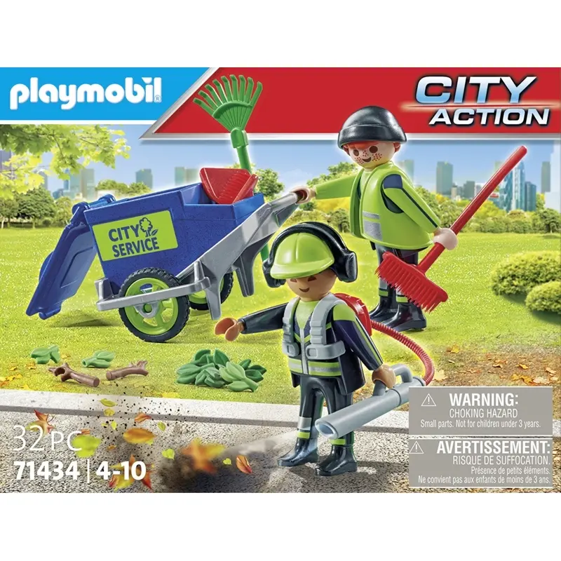 4008789714343 - Playmobil City Action - City Action Figure Set Cleaning Team - 71434
