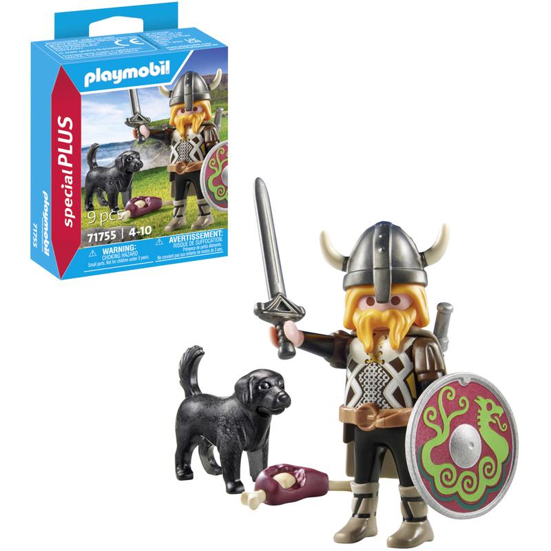 4008789717559 - Wikingerfigur mit Schild Waffe + Hund Playmobil