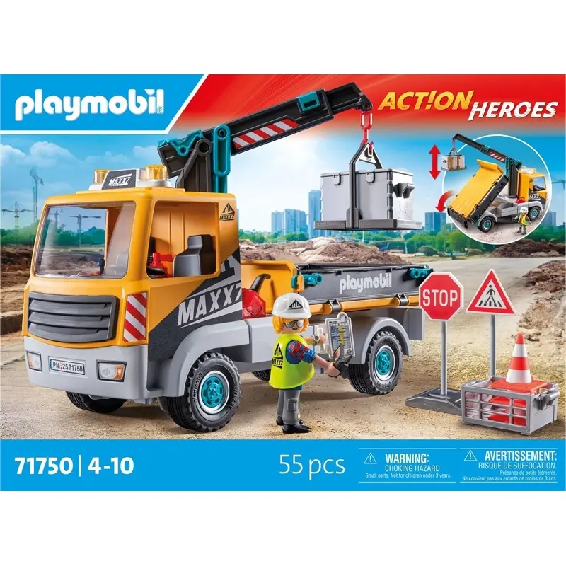 4008789717504 - Lkw-Kran-Arbeiter Simulationsspiel Playmobil