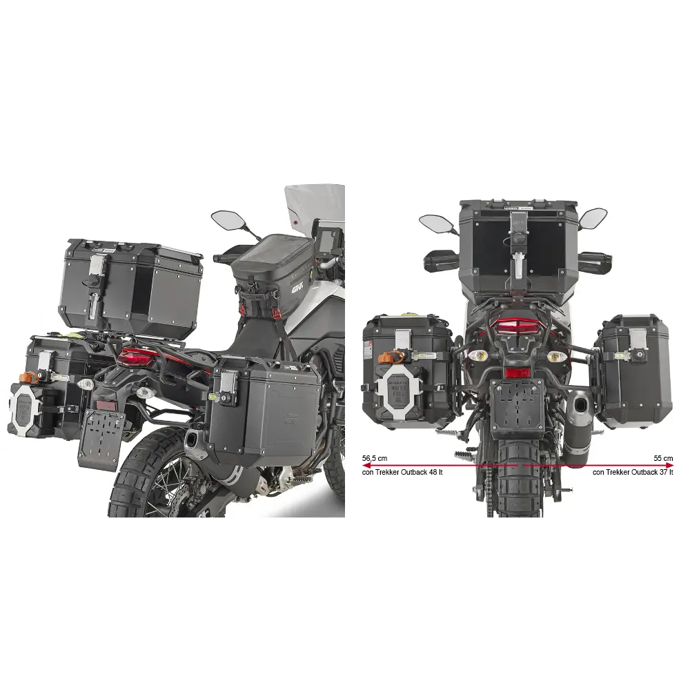 Motorrad-spezifischer Seitenkofferträger Givi Pl One Monokeycam-Side Yamaha Ténérè 700 (19 À 20)