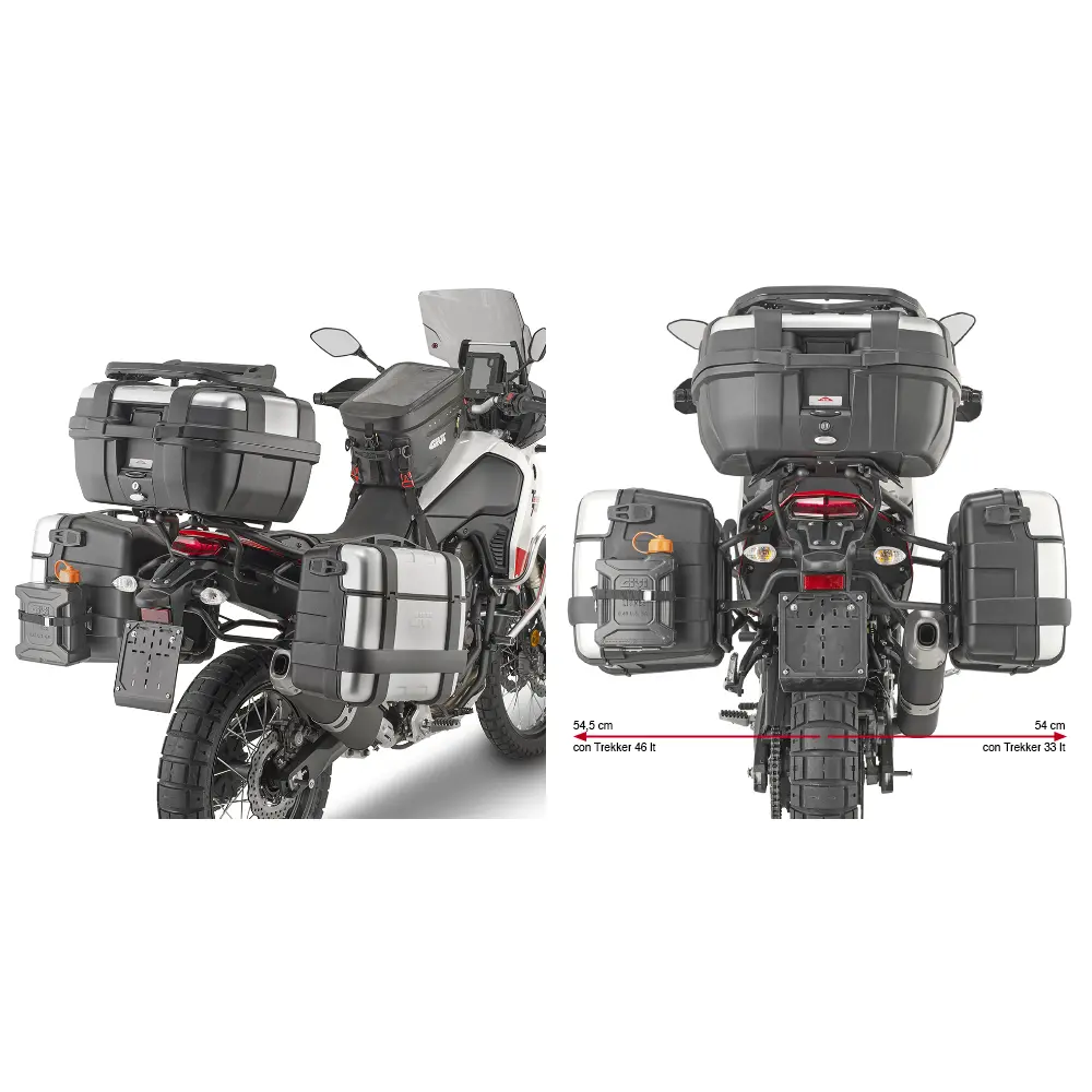 Motorrad-spezifischer Seitenkofferträger Givi Pl One Monokey Yamaha Ténérè 700 (19 À 20)