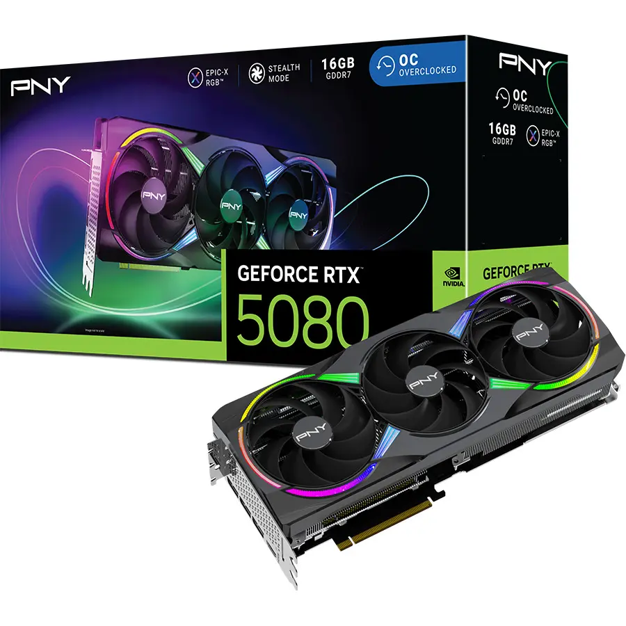 Grafikkarte PNY GeForce RTX 5080 Epic-X Triple Fan OC