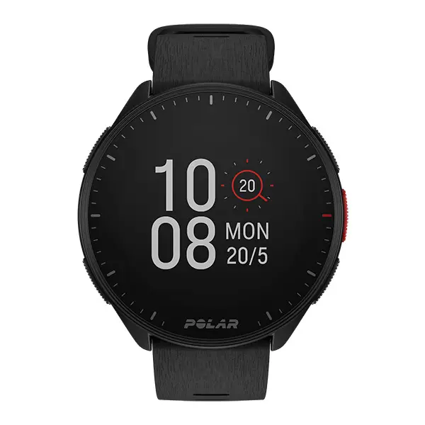 Polar Montre connectée Pacer, Noir, Taille S/L