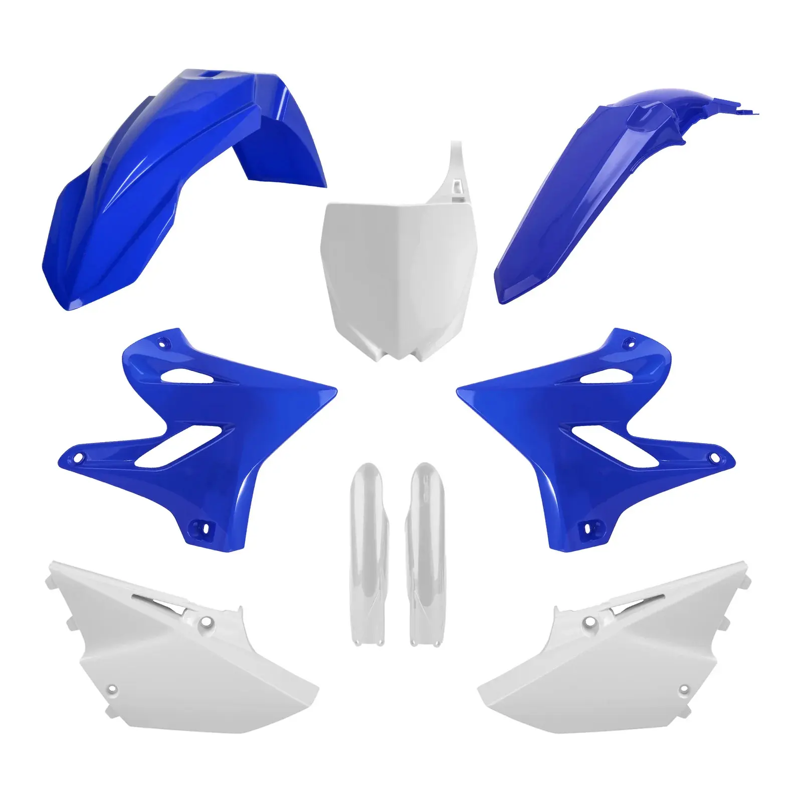 Kit Plastique Complet POLISPORT Type Origine Bleu / Blanc â Yamaha 1