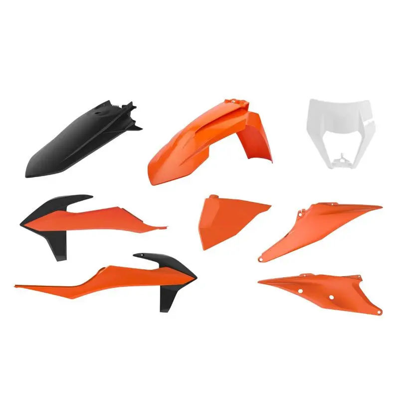 8er-Set Kunststoff-Karosserie-Karosserie Polisport Enduro KTM 250, 300 Exc, 250, 350, 450, 500 Exc-f, 250, 300 Xc-w, 250, 300 Xcf-w 2020> KTM