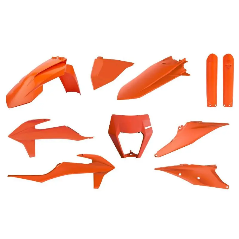 10er-Set Kunststoff-Karosserie-Karosserie Polisport Enduro KTM 250, 300 Exc, 250, 350, 450, 500 Exc-f, 250, 300 Xc-w, 250, 300 Xcf-w 2020> KTM