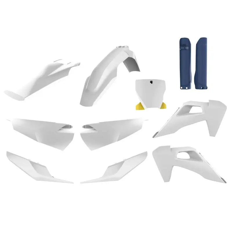 Satz von 11 Kunststoff-Karosserie-Karosserie-Kits Polisport Mx Husqvarna 125 Tc, 250, 350, 450 Fc 2019>2022