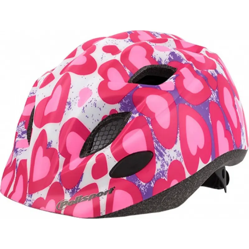Fahrradhelm mit Helmhalter Kind Polisport Glitter Hearts