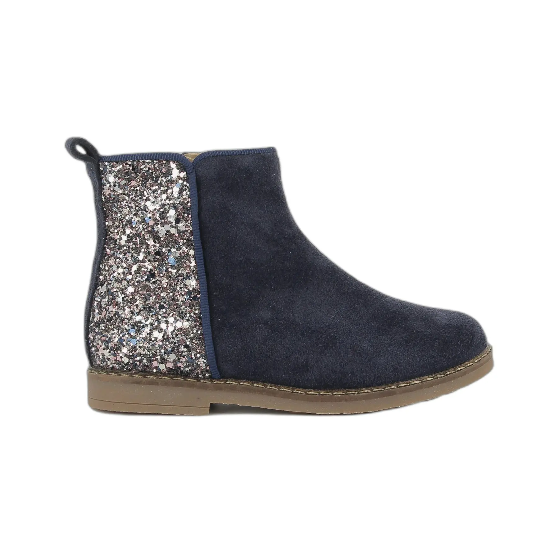 Pom D'api Women's Bleu Baby Girl Booties Trip Back