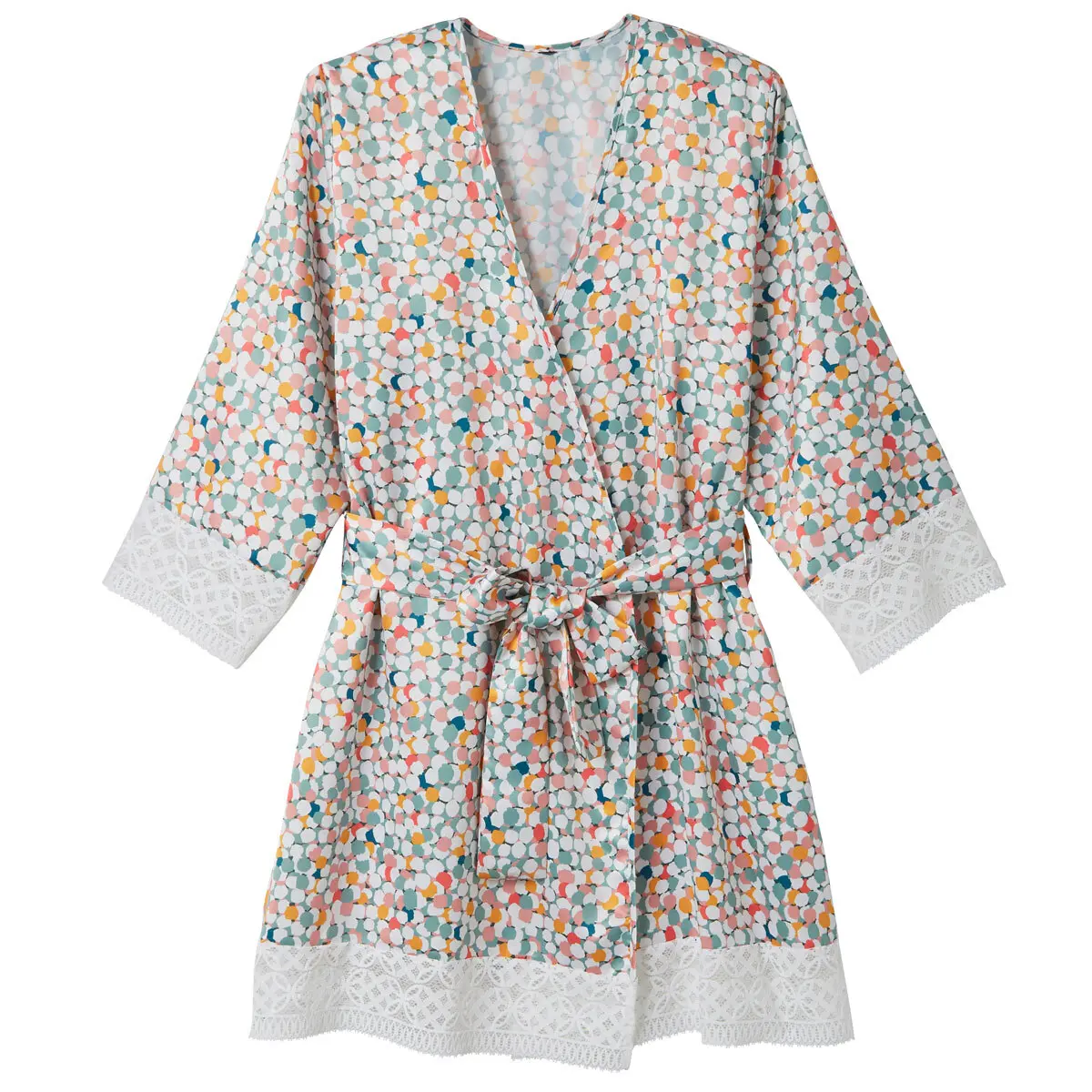 3608321234578 - Damen Kimono mit Muster PommPoire Meringue