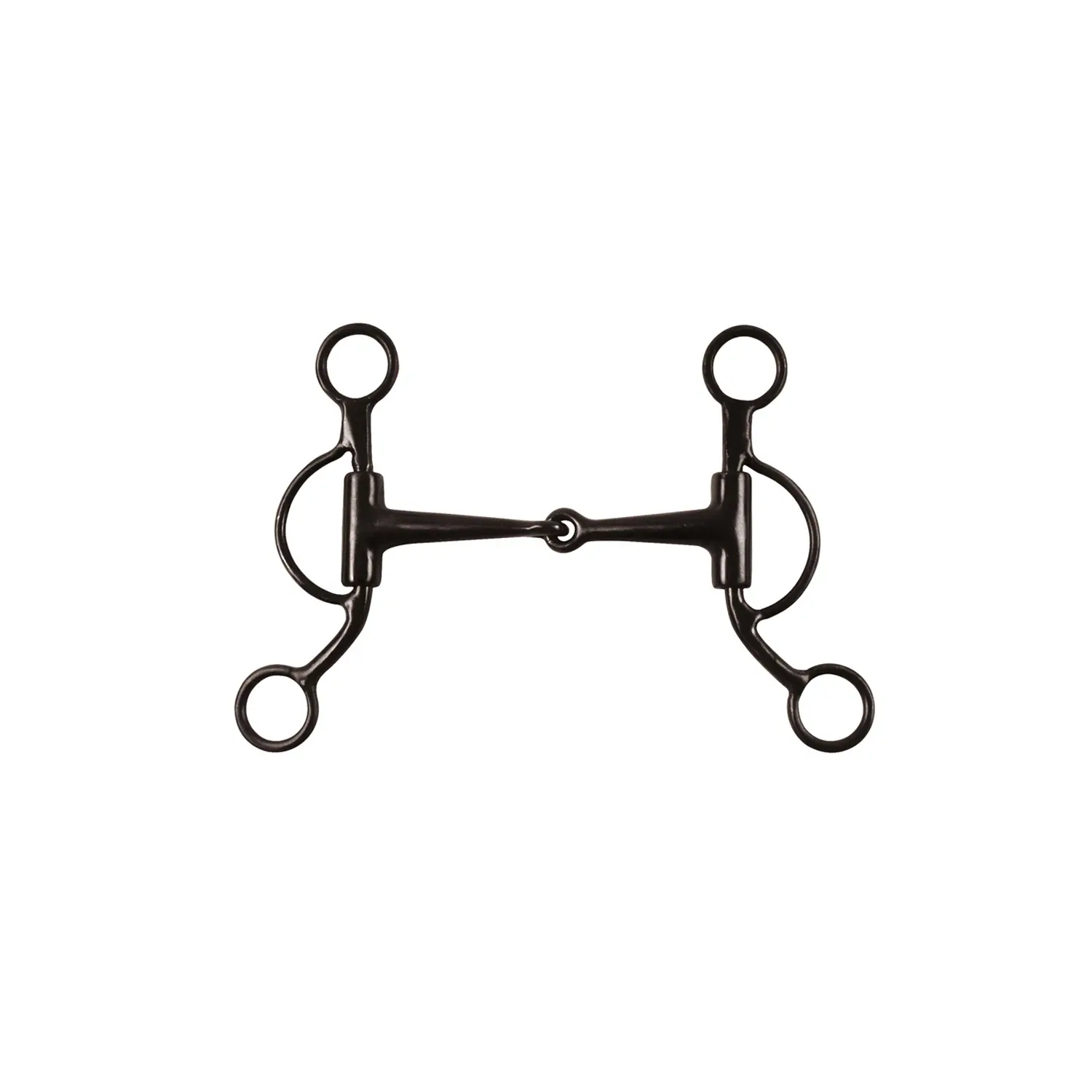 Comparer les prix de Mors western snaffle pour cheval à joues courtes en fer noir Pool's