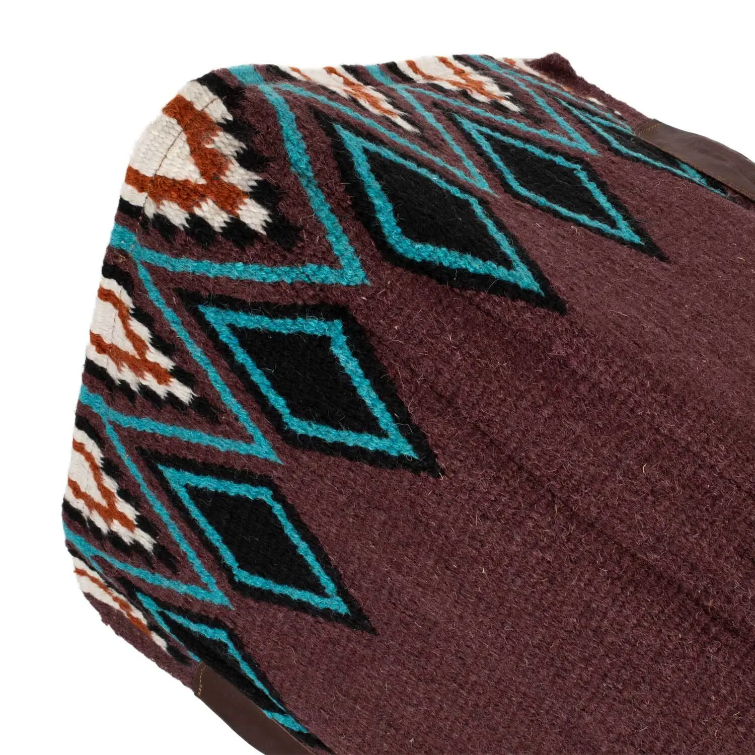 Tapis De Selle Showman - Feutre Mémoire 34x36 - Couleurs Sarcelle/turquoise/marron - Neuf
