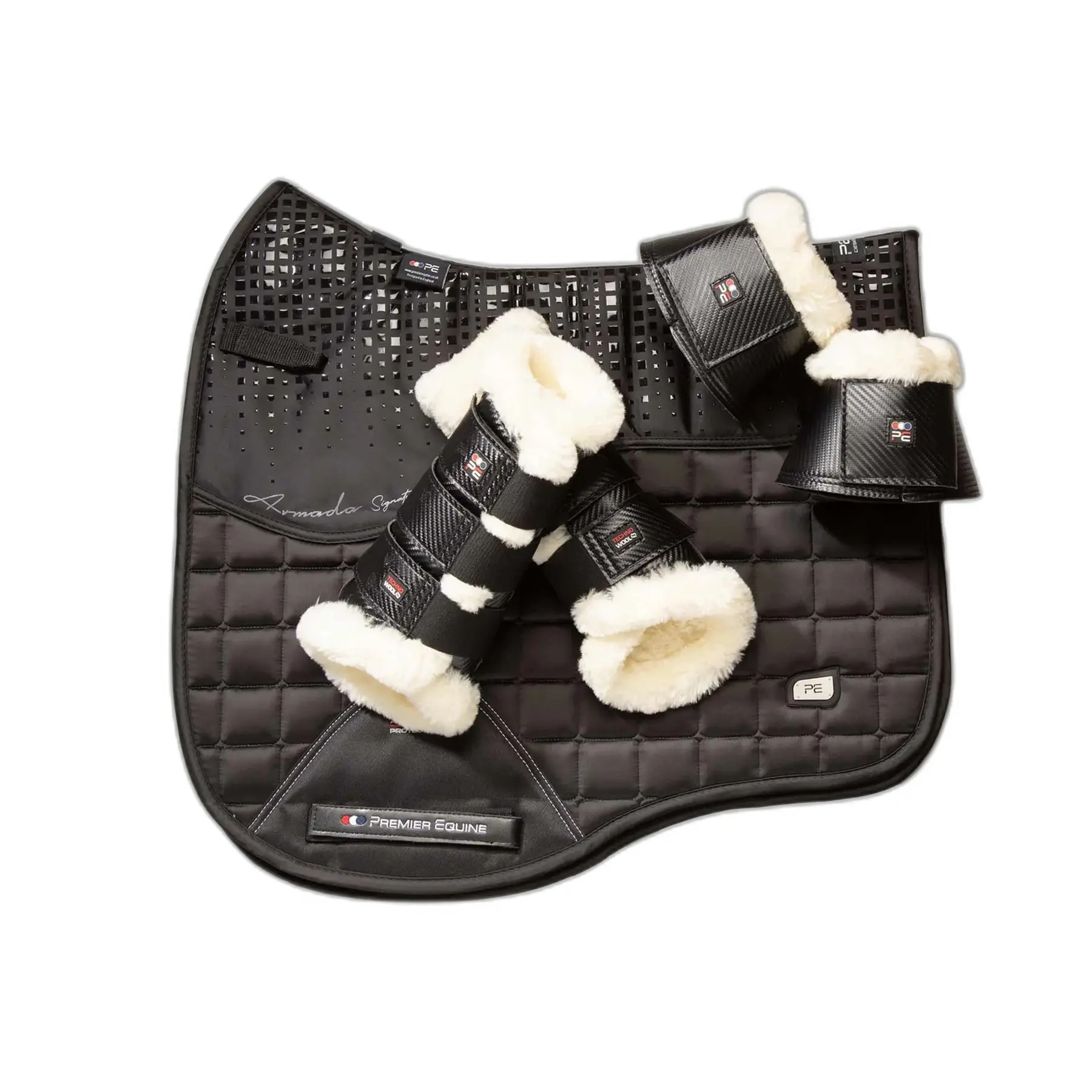 Comparer les prix de Protège-glome pour cheval Premier Equine Carbon Tech Techno Wool Over Reach