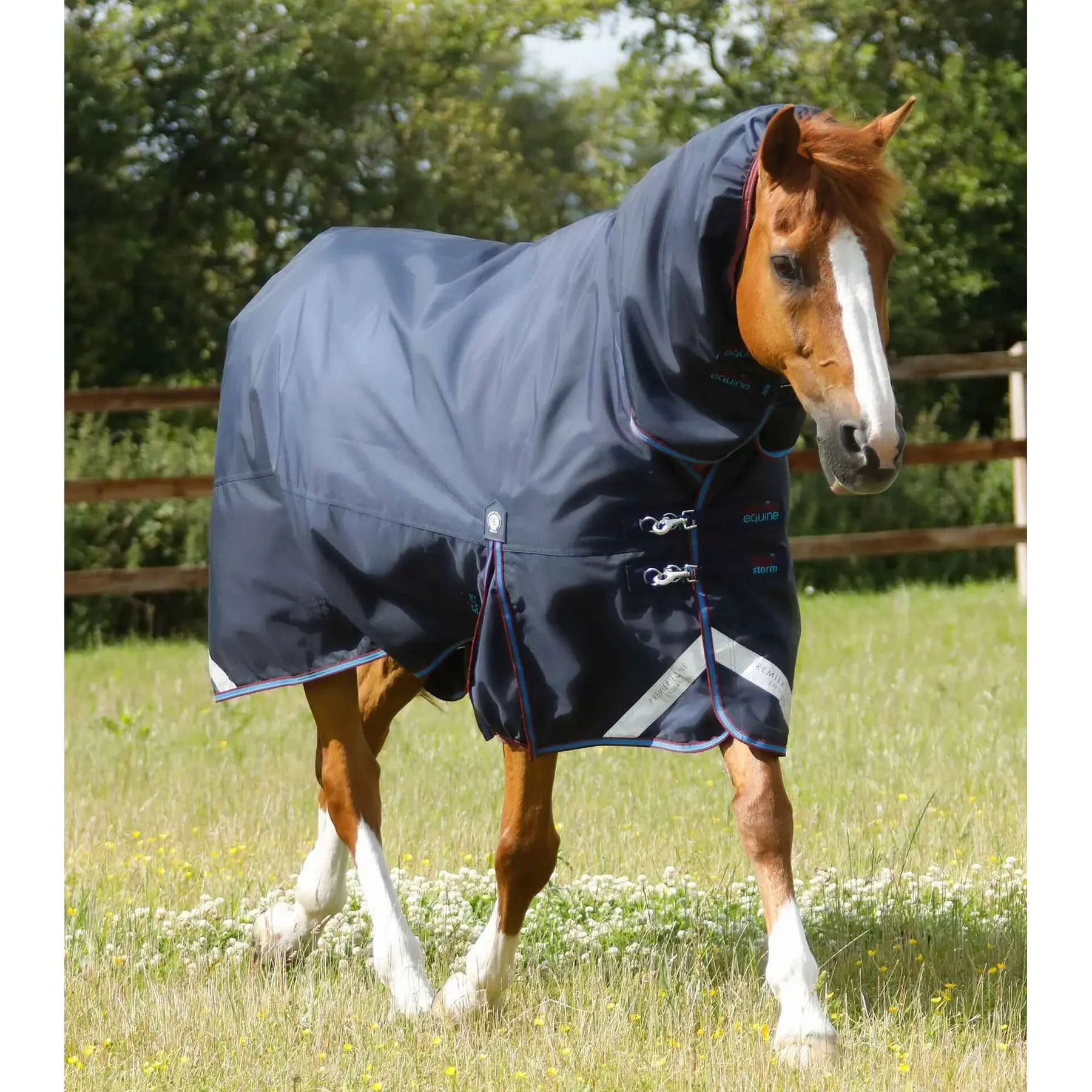 Comparer les prix de Couverture d'extérieur pour cheval avec couvre cou Premier Equine Titan Storm 200 g