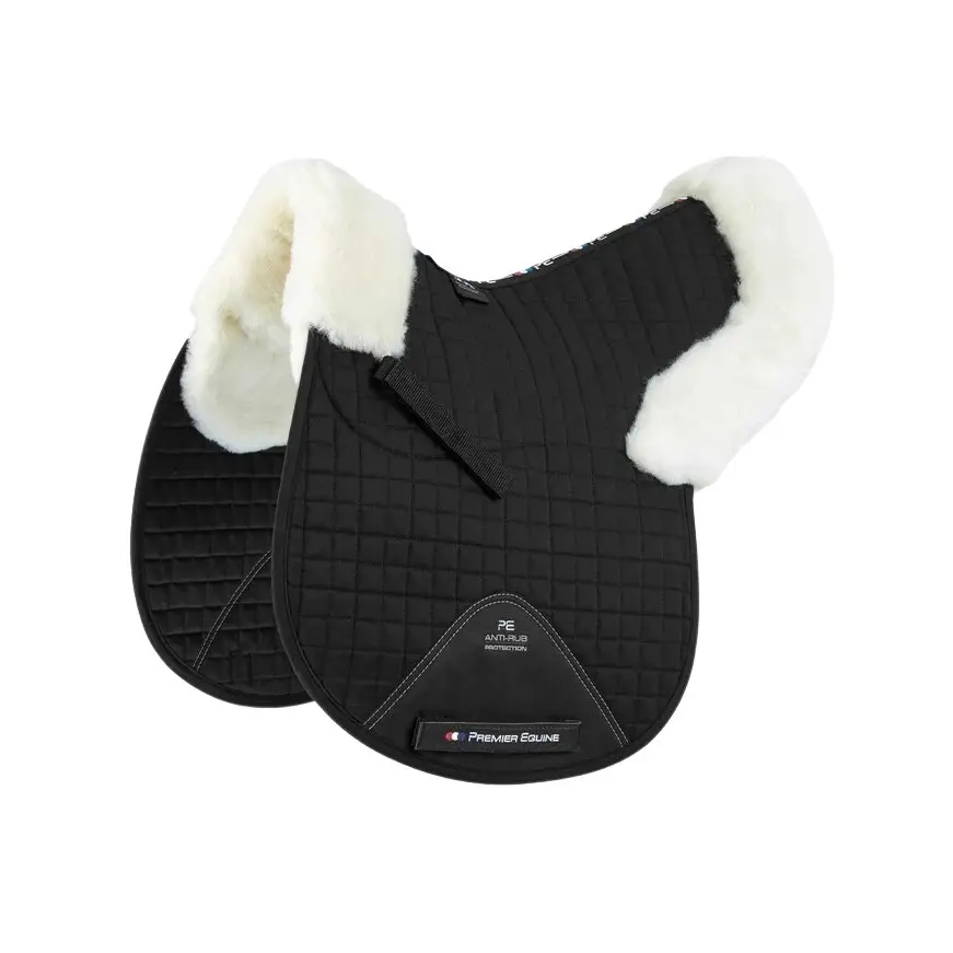 Premier Equine Noir Synthetic Sheepskin Saddle Pad Gp/Jump Numnah