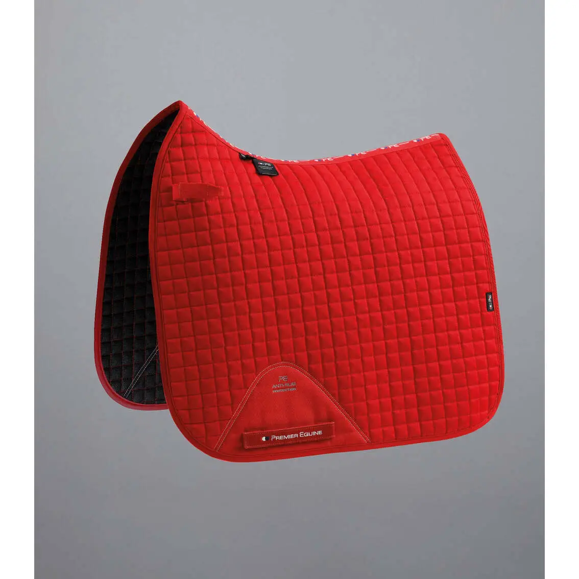 Premier Equine Rouge Dressage Saddle Pad In Plain Cotton Close Contact