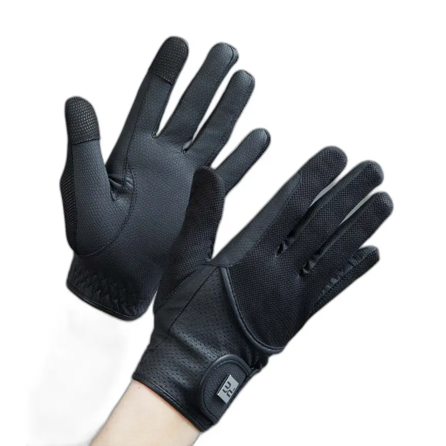 Premier Equine Noir Mesh Riding Gloves Presa