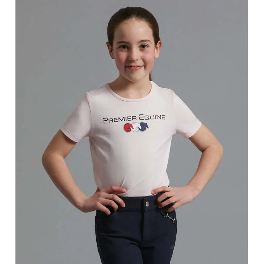 Meilleurs prix pour T-shirt en coton fille Premier Equine Chiaro
