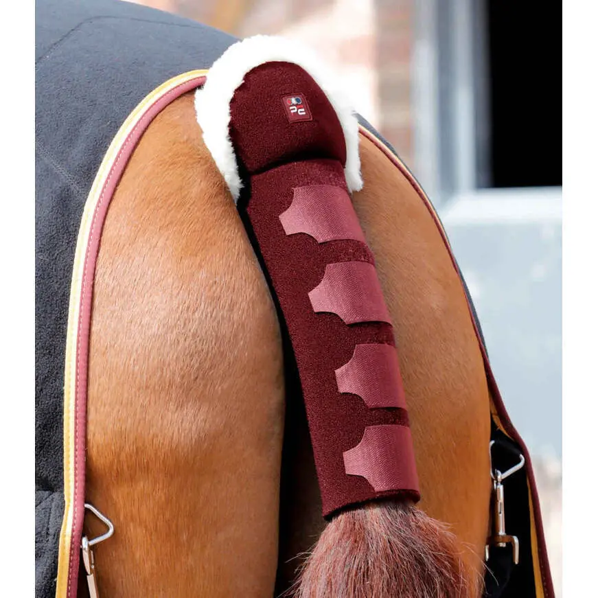 Premier Equine Rouge Non-Slip Horse Tail Guard With Fur Techno
