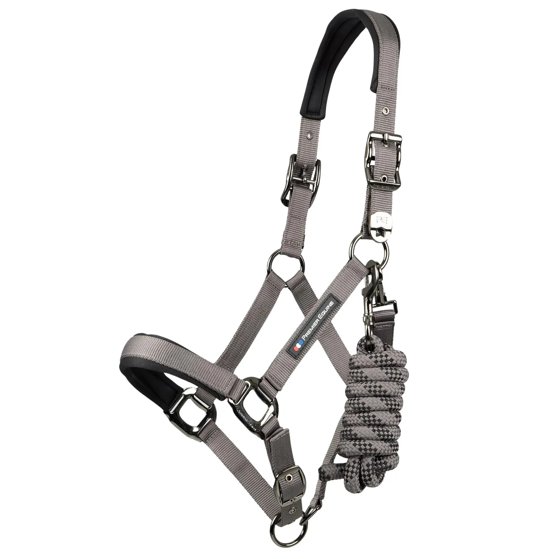Premier Equine Gris Nylon Halter For Horse Corda