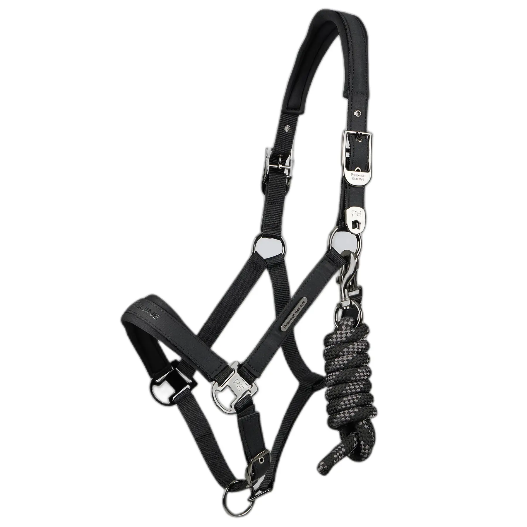 Premier Equine Noir Nylon Halter For Horse Duco